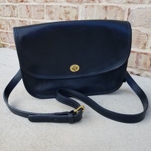 vintage leather Coach city bag